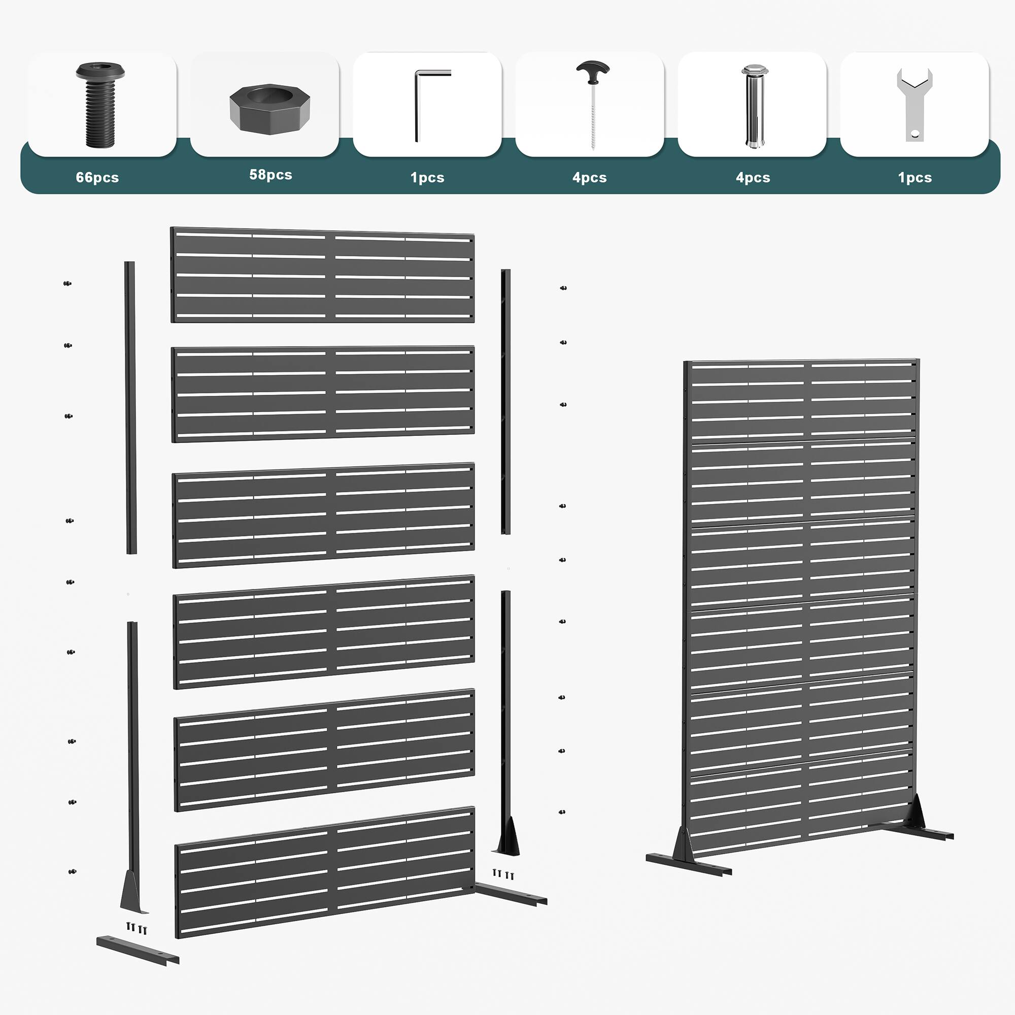 66pcs  
58pcs  
1pcs  
4pcs  
4pcs  
1pcs