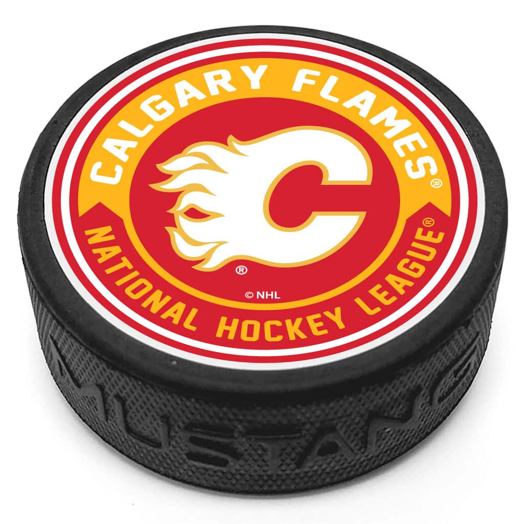 Mustang Drinkware - Calgary Flames Arrow Hockey Puck - Multicolor