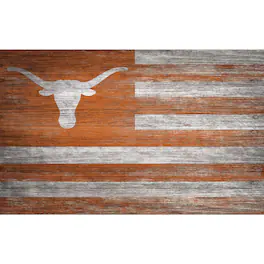 Fan Creations - Texas Longhorns 11'' x 19'' Distressed Flag Sign - Multicolor
