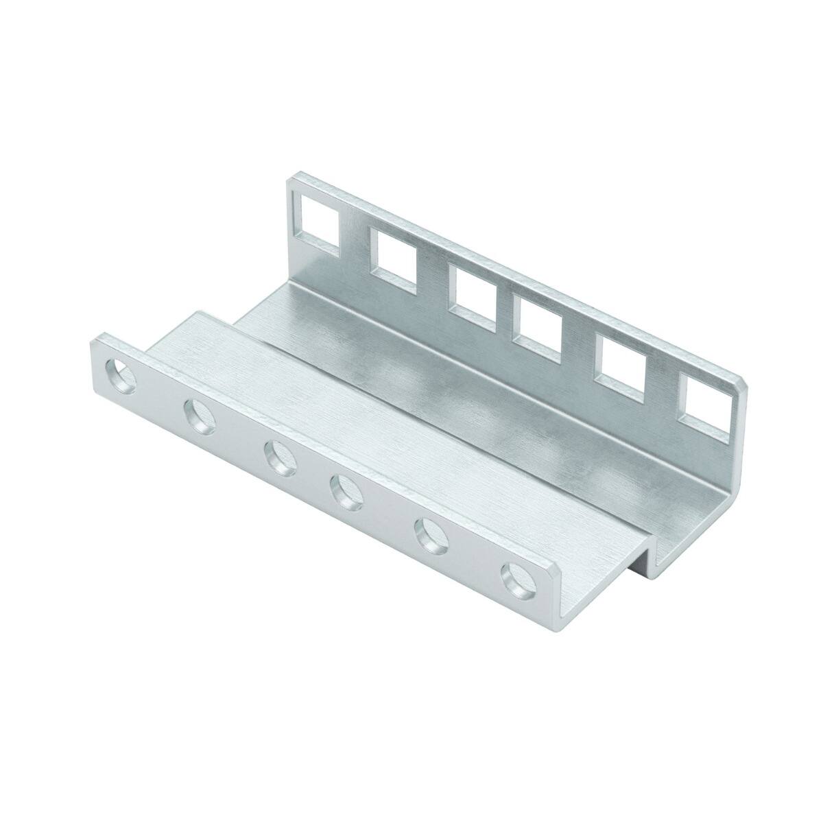 Front. RackSolutions - RackSolutions 2U Adapter Bracket, 4 Bends, 2.00 in Depth, Universal Rack Compatibility, No Hardware - Black.