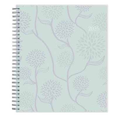 Blue Sky - 2026 Rue Du Flore Frosted Floral 8" x 10" Monthly Planner, Plastic Cover - Multicolored