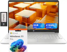 HP - 15.6" FHD Laptop,Intel i3-1215U,8GB RAM,256GB SSD+128GB Docking Station,Intel UHD Graphics,Win 11 Pro - Silver