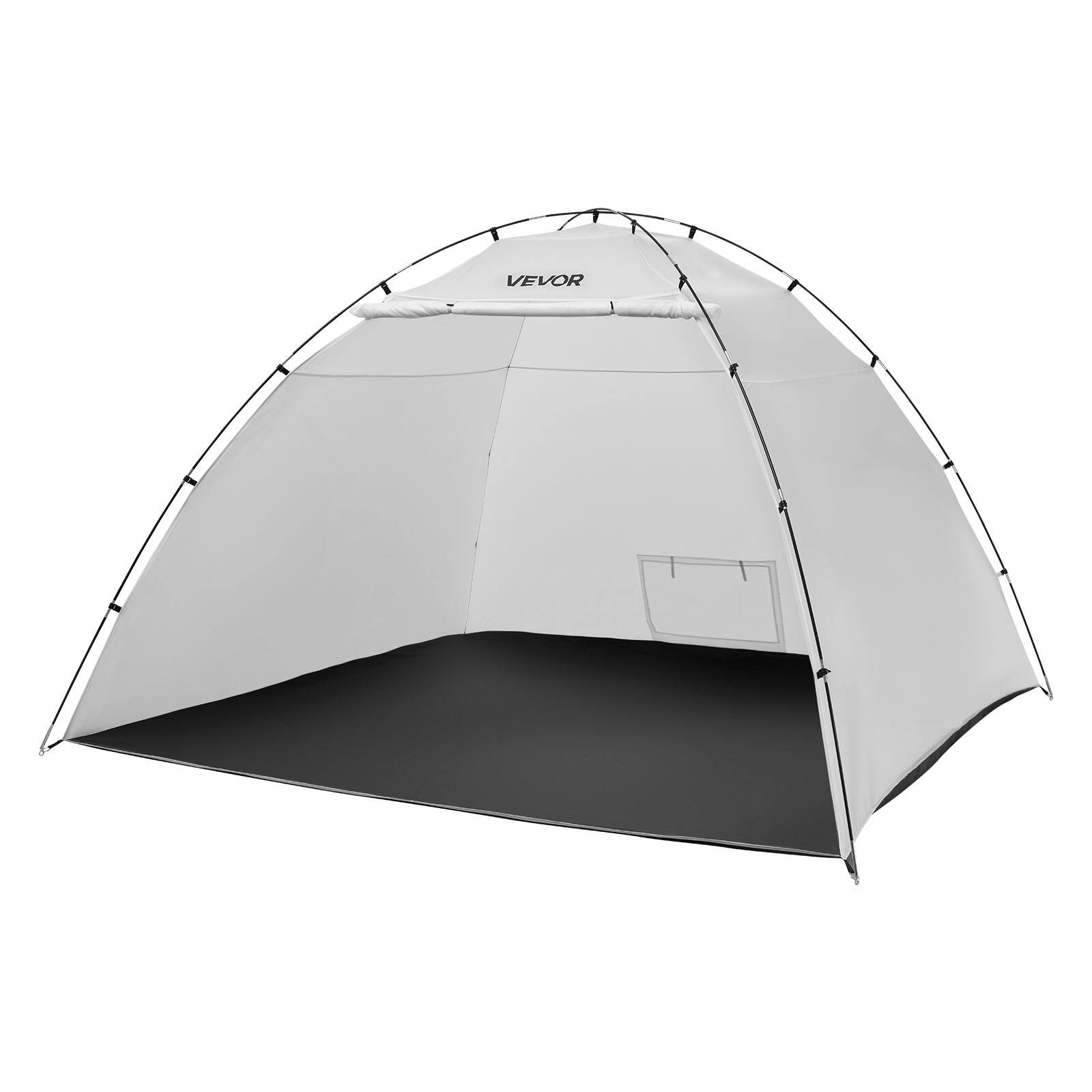Alt View 5. VEVOR - Portable Paint Booth Tent, 116.14 x 114.96 x 79.53 inch Painting Tent Station, Spray Shelter with Built-in Floor - White.