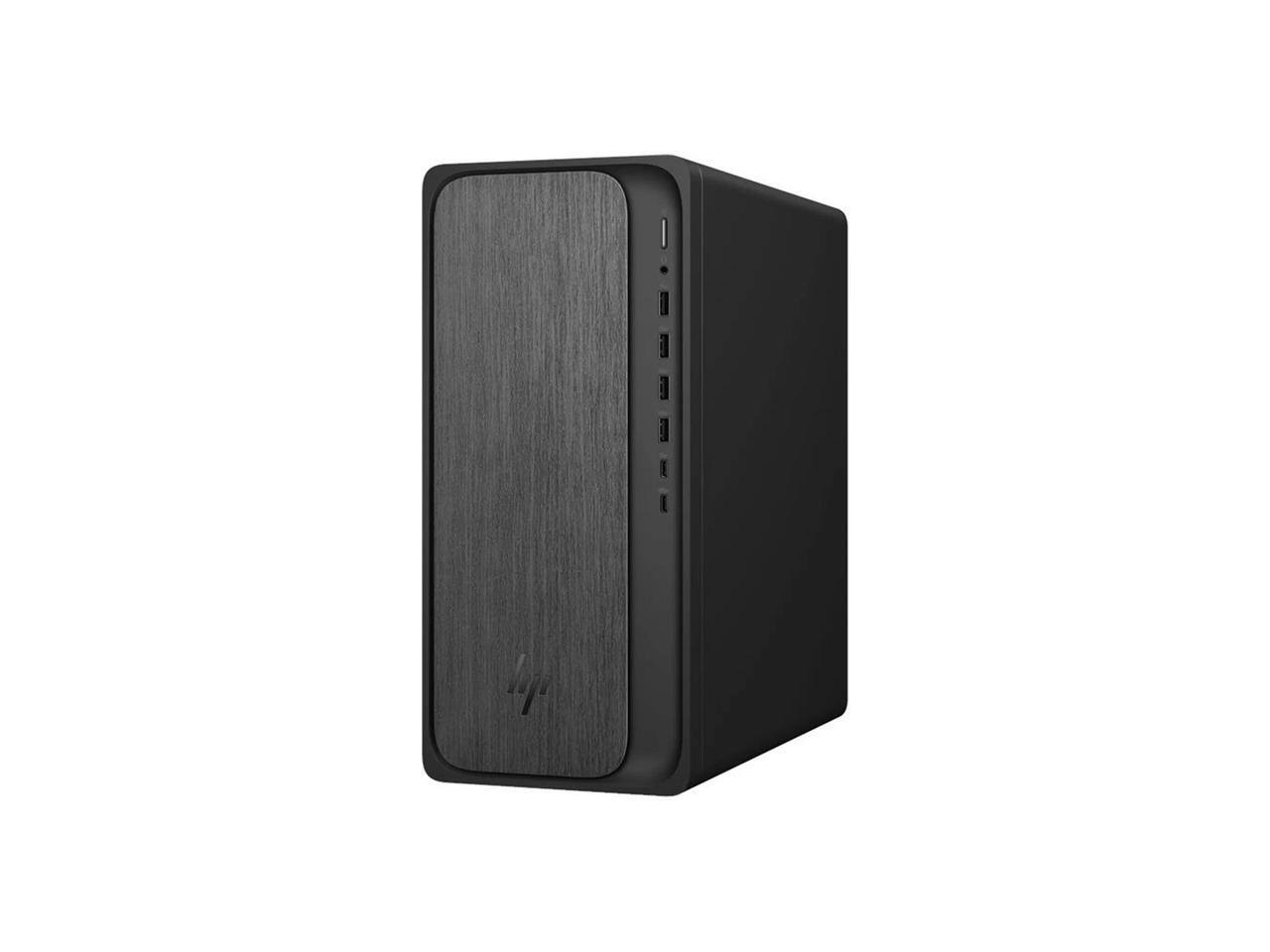 Alt View 1. HP - Refurbished - HP OmniDesk Desktop PC, AMD Ryzen 7 8700G, 16GB, 1TB, W11, Gray, M02-0085m - Black.