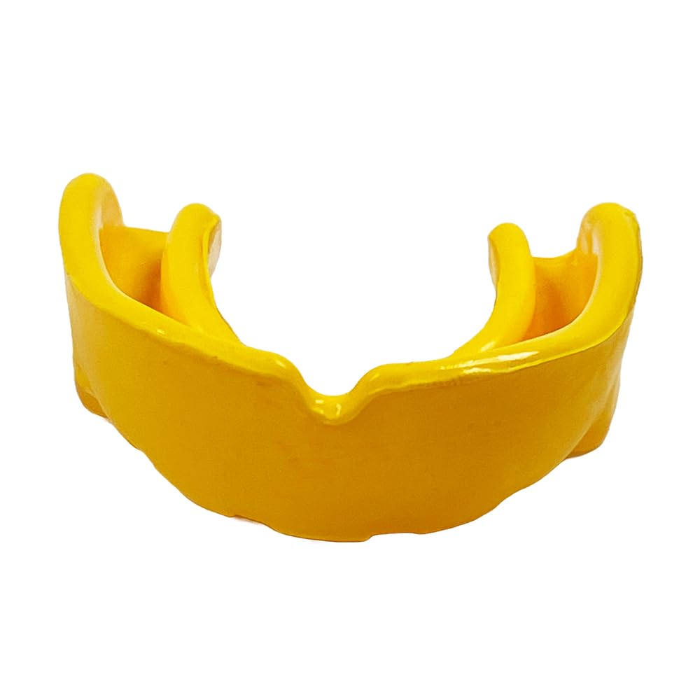 Front. Amber Sporting Goods - Custom Fit Sports Mouthpiece for MMA & Boxing, Comfortable Protection, Yellow - Yellow.