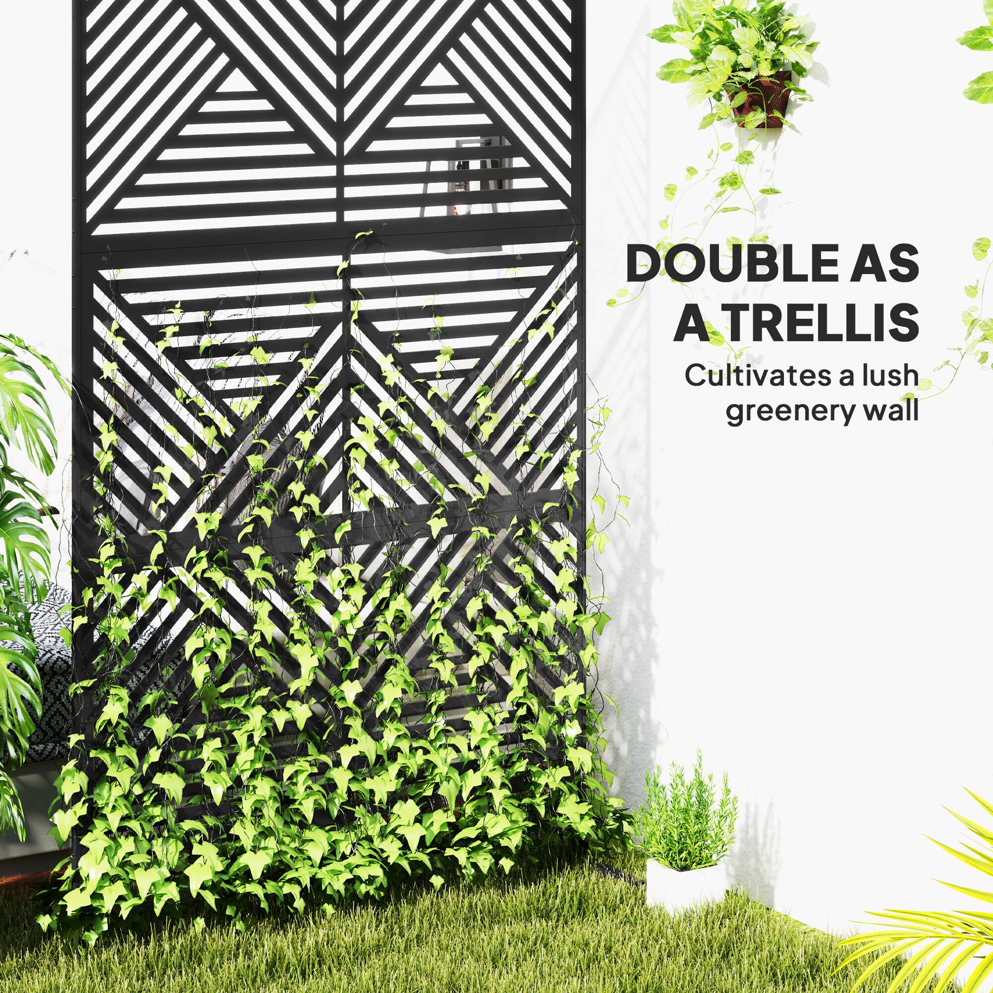 DOUBLE AS A TRELLIS
Cultivates a lush greenery wall