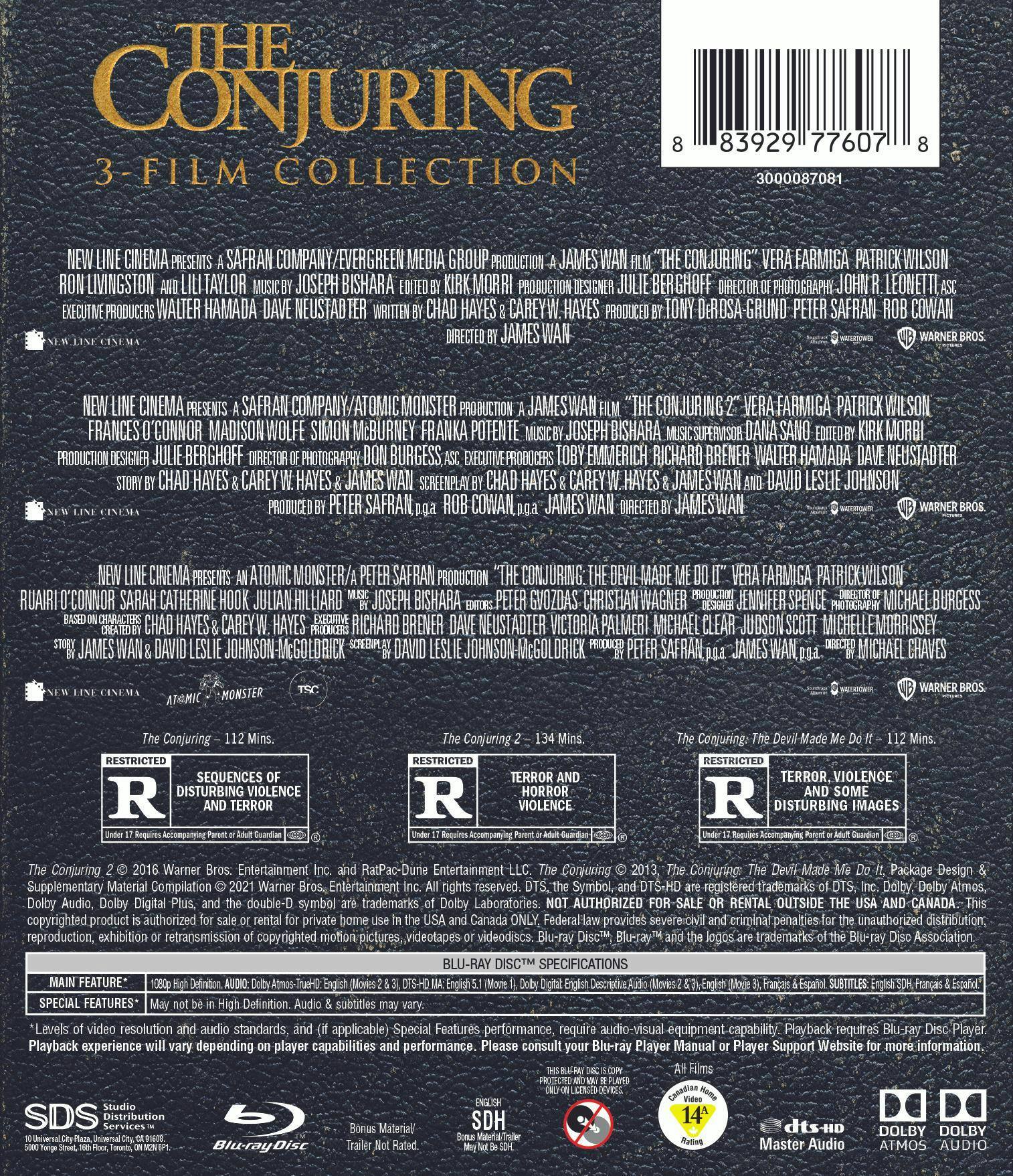 Back. The Conjuring 1-3 (Box Set) [Blu-ray].