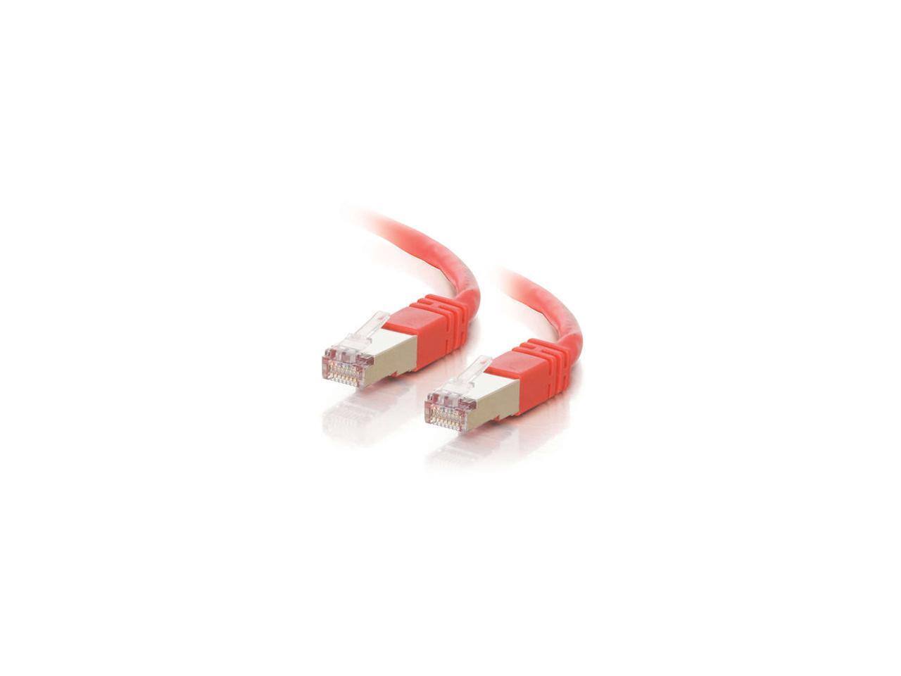 Front. Cables to Go - C2G 27262 Cat5e Cable - Snagless Shielded Ethernet Network Patch Cable, Red (14 Feet, 4.26 Meters).