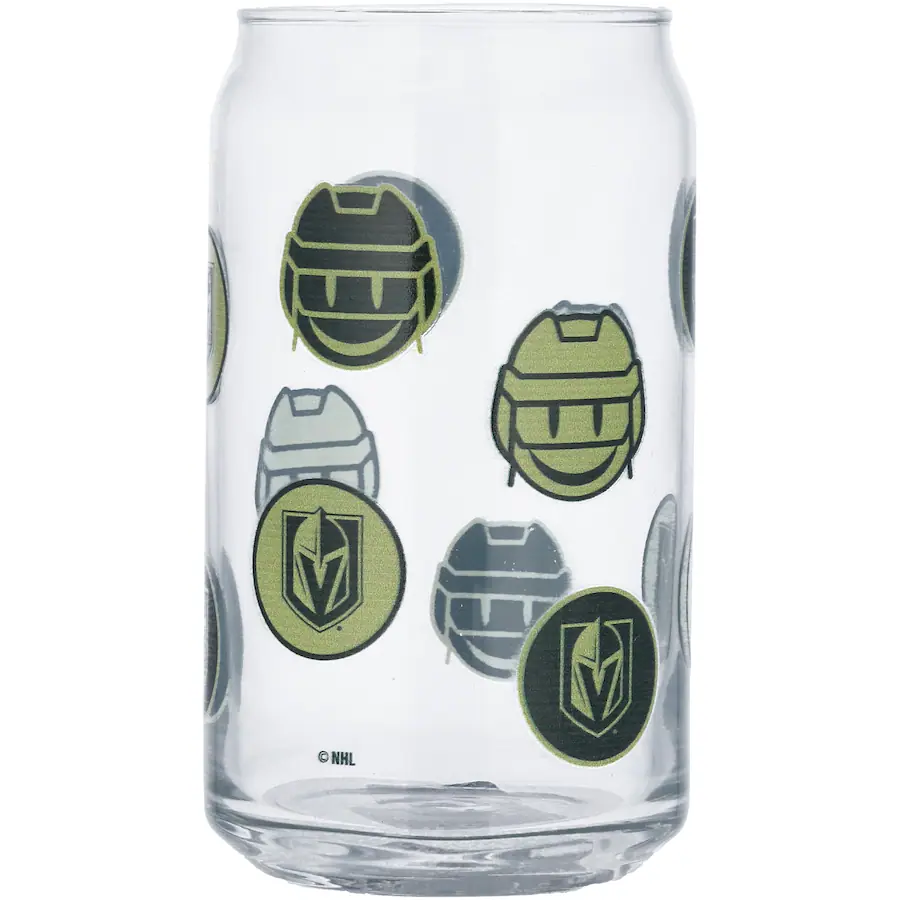 Logo Brands Vegas Golden Knights 16oz Smiley Can Glass Multicolor logo-brands-vegas-golden-knights-16oz-smiley-can-glass-multicolor