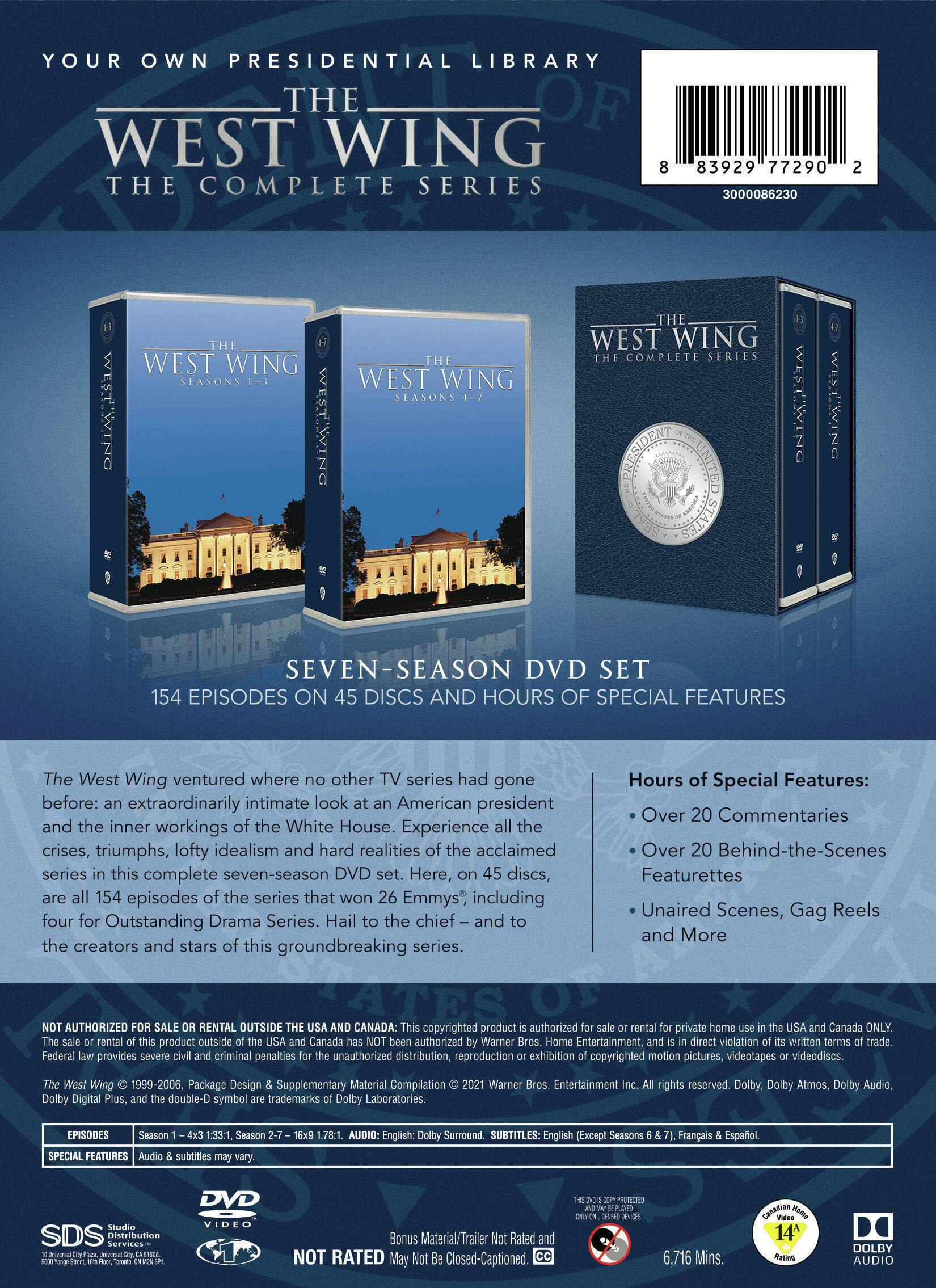 Back. The West Wing: The Complete Series 1-7 (Box Set) [DVD].