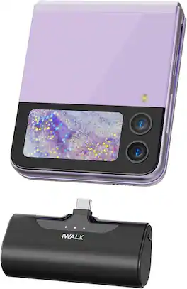 iWalk - Small USB C Portable Phone Charger 4500mAh Android, iPhone 15 Power Bank Battery Pack Samsung Galaxy/Google - Black