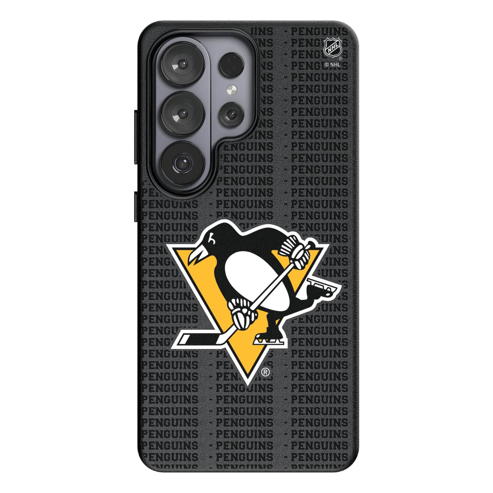 Keyscaper - NHL - Pittsburgh Penguins Text Backdrop Galaxy Magnetic Bump Case - S26 Plus - Black price history on PriceWatchPro