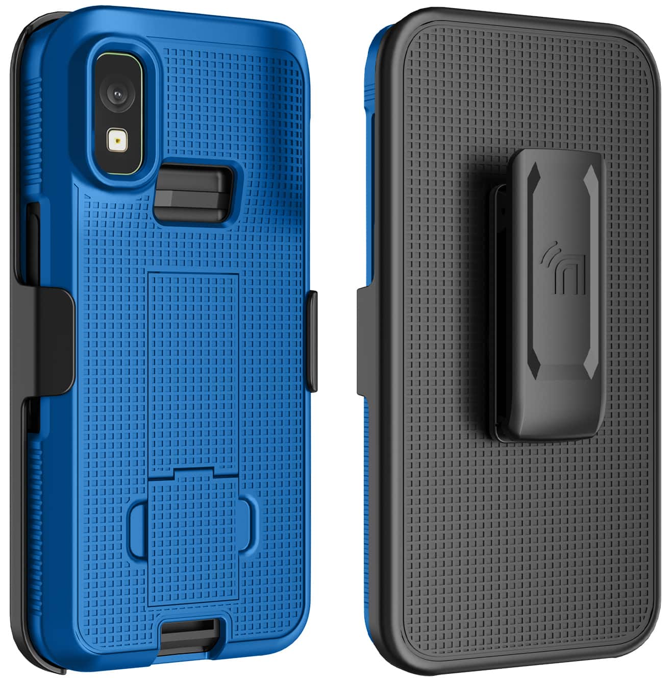 Nakedcellphone - Combo for Zebra TC501 Mobile Computer Scanner - Case with Stand and Belt Clip Holster - Blue