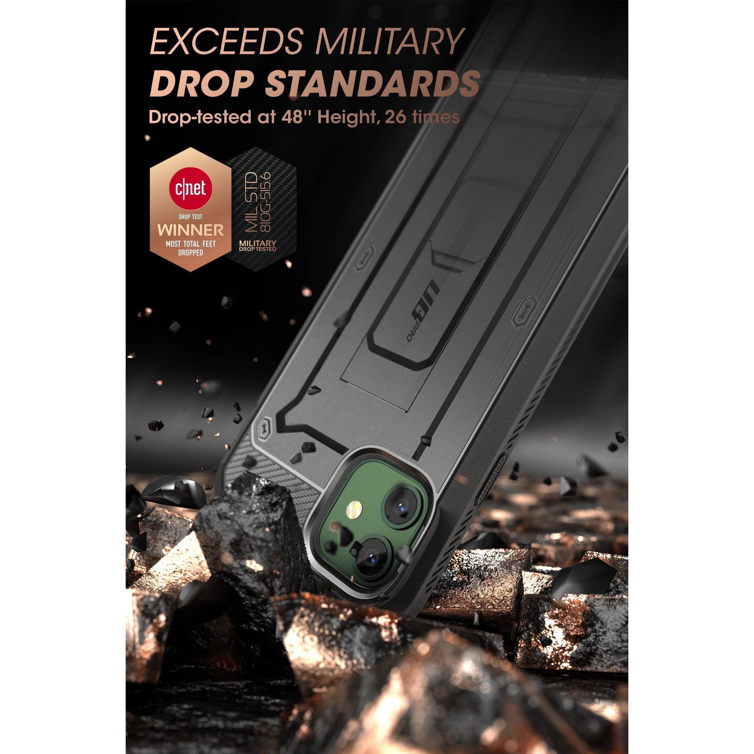 EXCEEDS MILITARY DROP STANDARDS  
Drop-tested at 48" Height, 26 times  

c|net  
DROP TEST  
WINNER  
MOST TOTAL FEET DROPPED  

MILITARY  
DROP TEST  
STD 810G-516