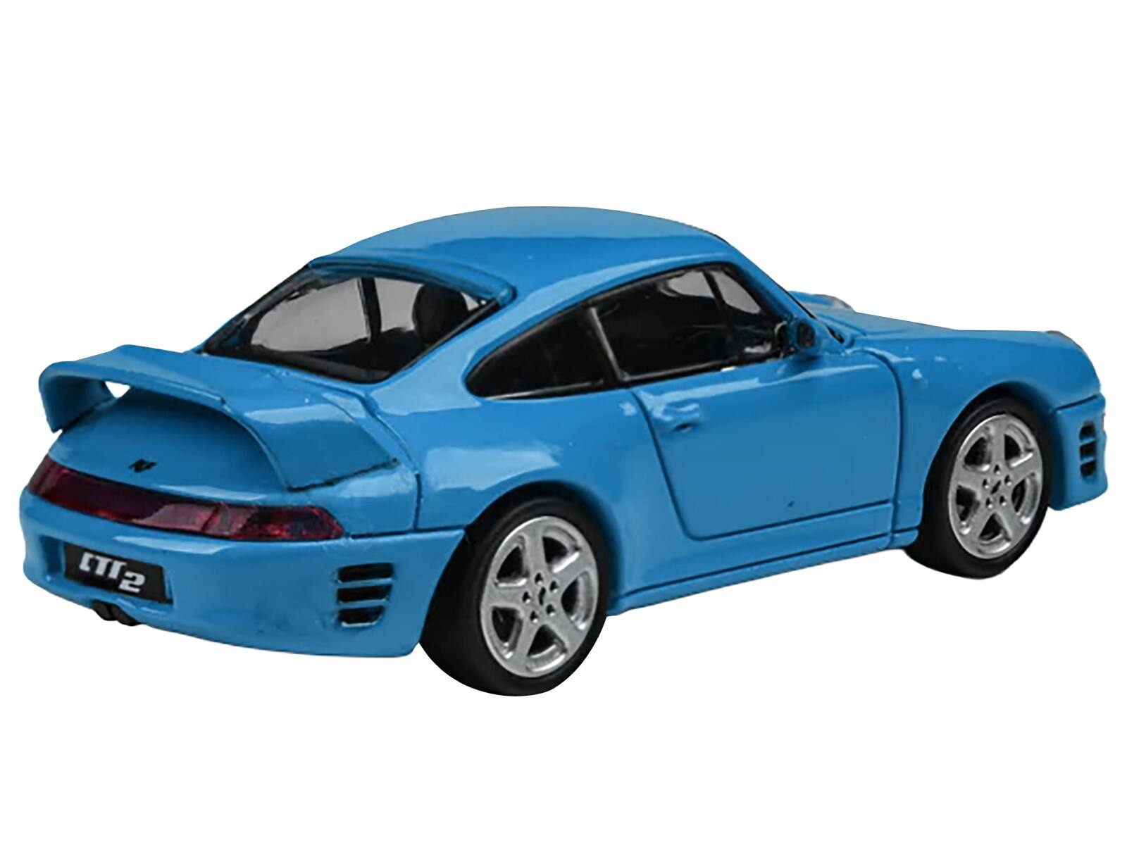 Left. Paragon - 1995 RUF CTR2 Mexico Blue 1/64 Diecast Model Car by Paragon Models - Blue.
