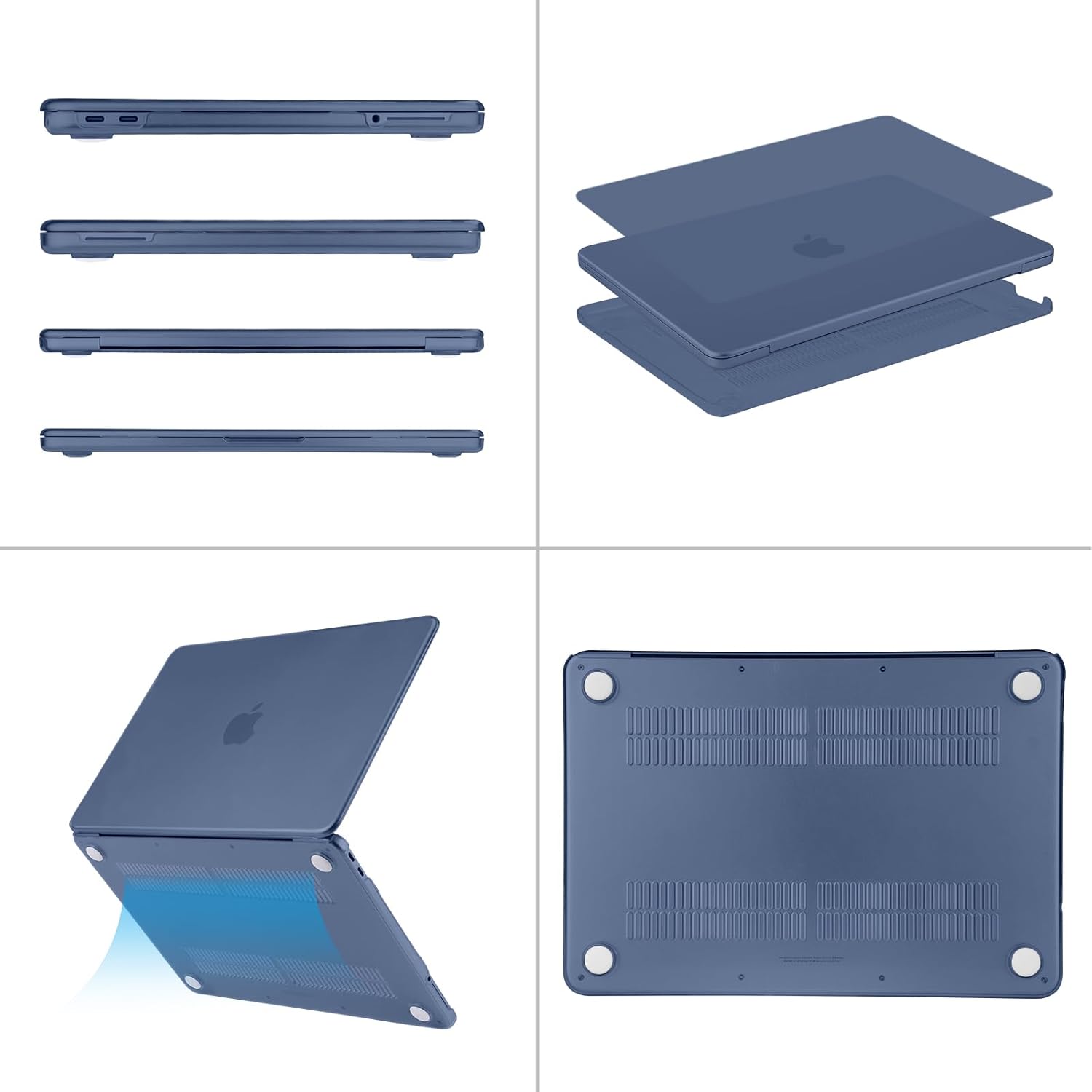 Alt View 4. mosiso - Protective Hard Shell Case for MacBook Neo 13 inch Model A3404 (2026) - Indigo.