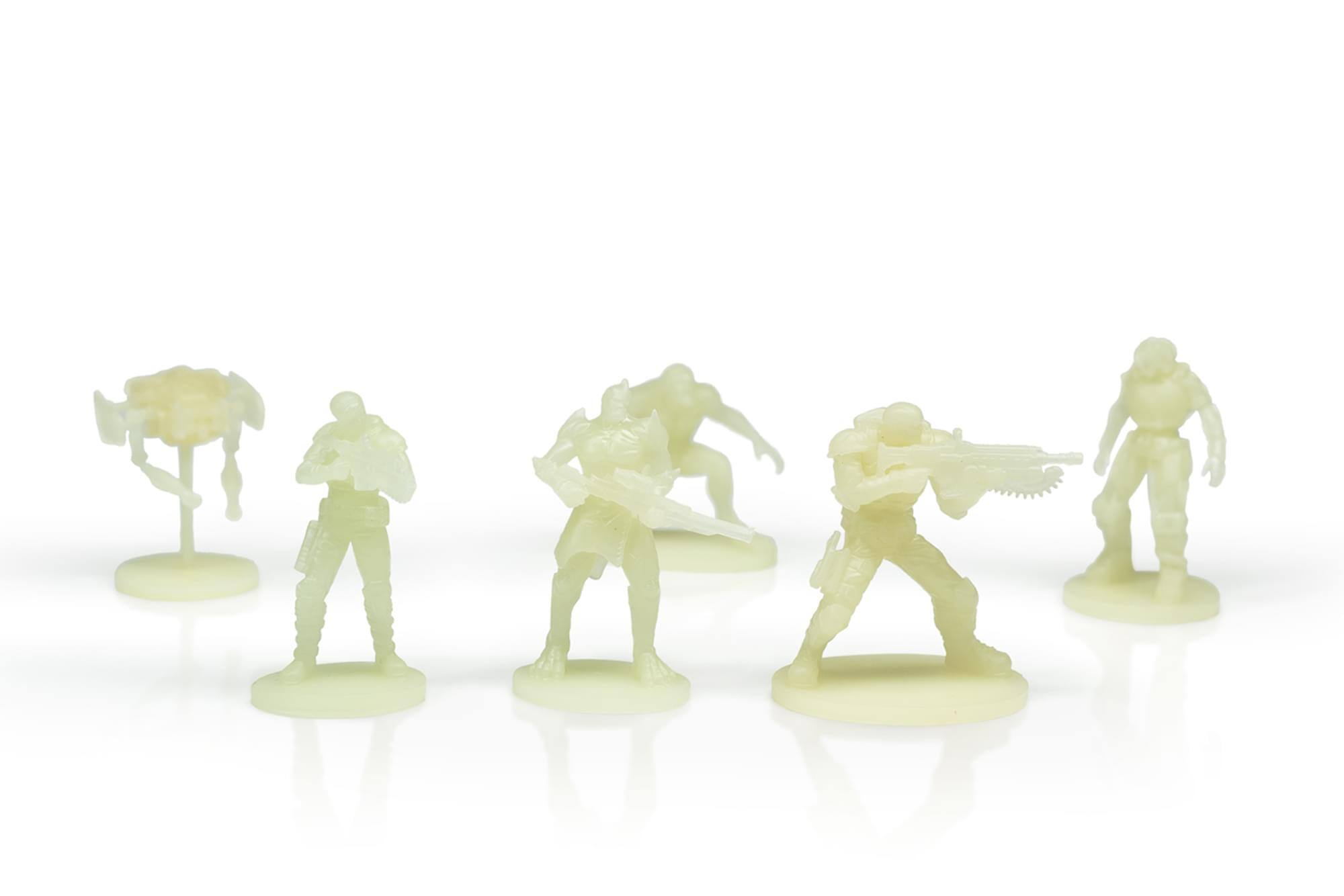 Alt View 10. Toynk - Gears of War Nanoforce Army Builder Figure Collection - 6 Pack - Glow In The Dark - White.
