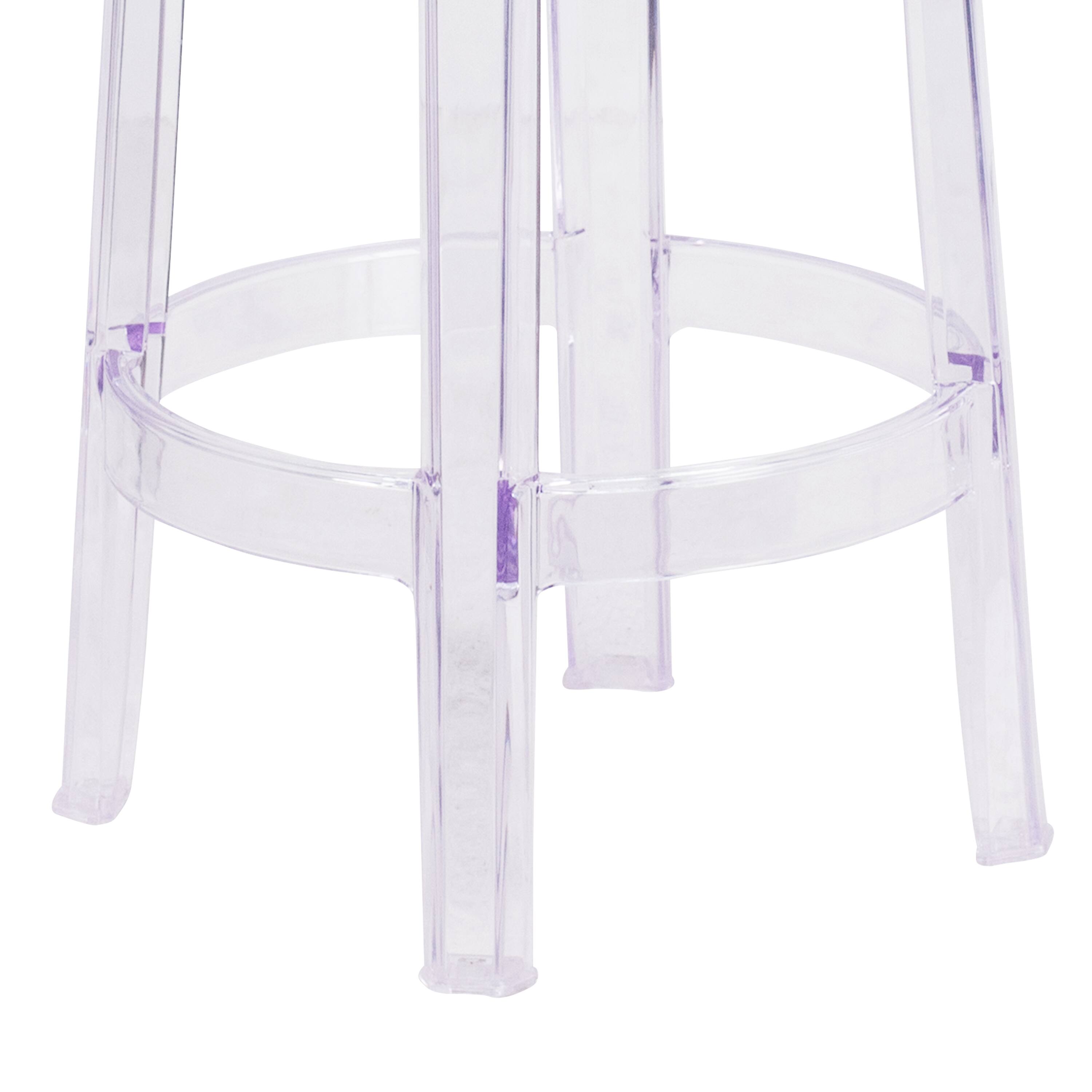 Alt View 5. Emma + Oliver - 25.75'' High Transparent Counter Height Stool - Clear.