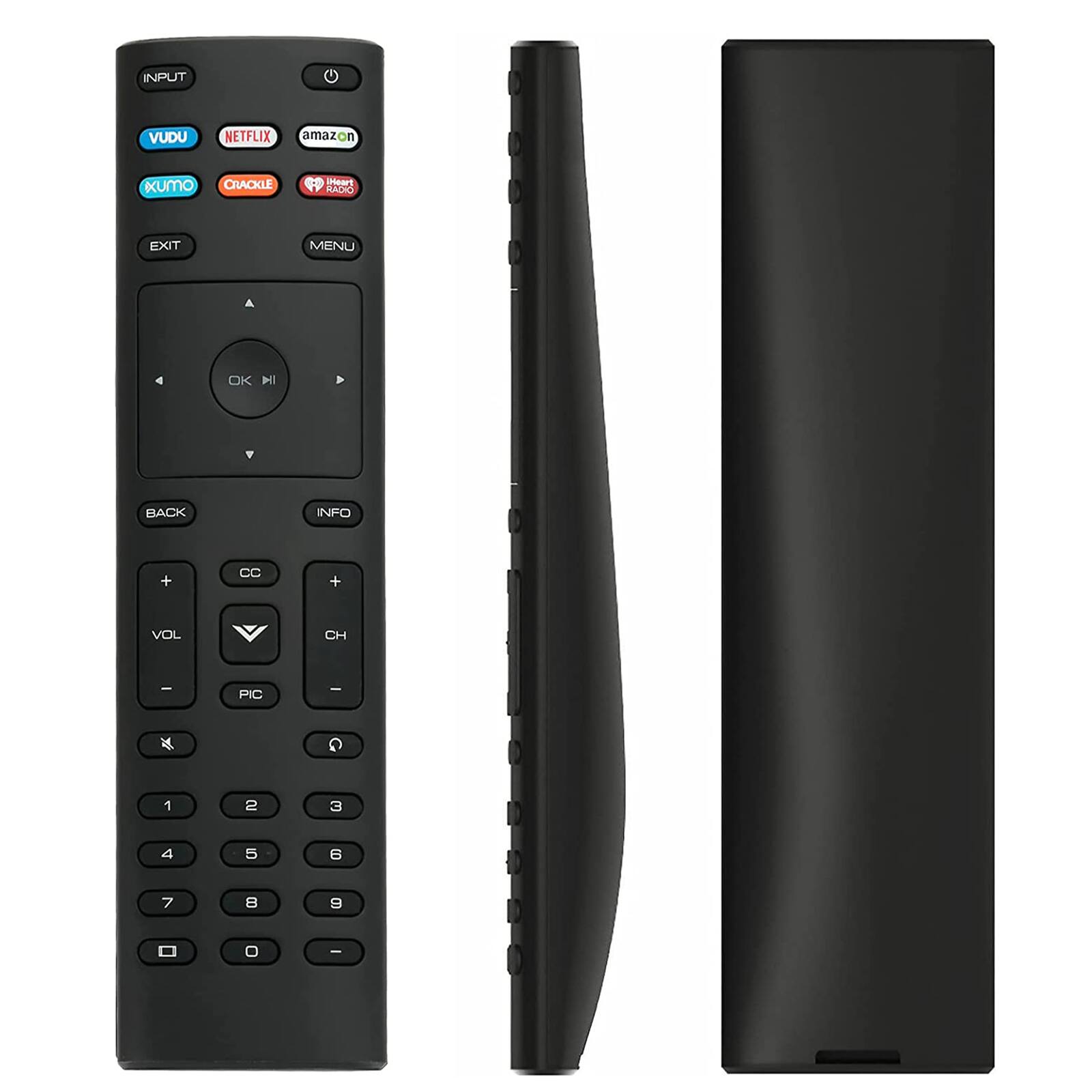 WINFLIKE - XRT136 Replacement Remote Control fit for VIZIO Smart TV D24h-G9 E70-F3 D43-F1 V705-G3 P75-F1 D55x-G1 - Black