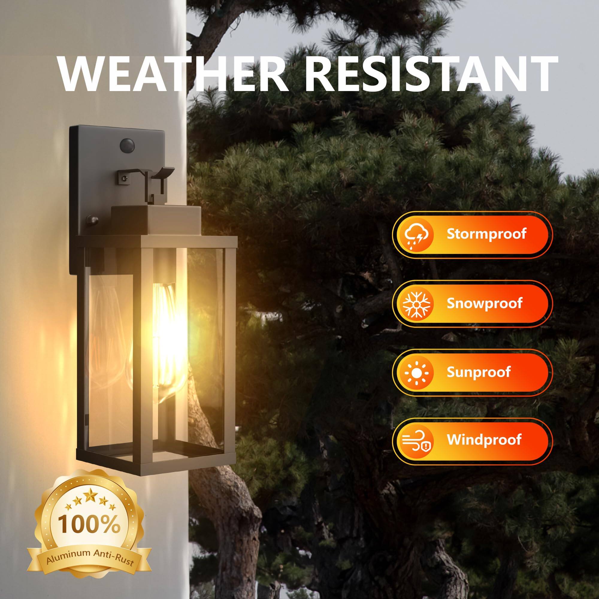 WEATHER RESISTANT

- Stormproof
- Snowproof
- Sunproof
- Windproof

100% Aluminum Anti-Rust