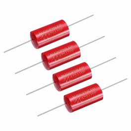 Unique Bargains - 4pcs 4.7uF 250V Axial MKP Film Capacitor for Audio Speaker Crossover Frequency Divider - Red