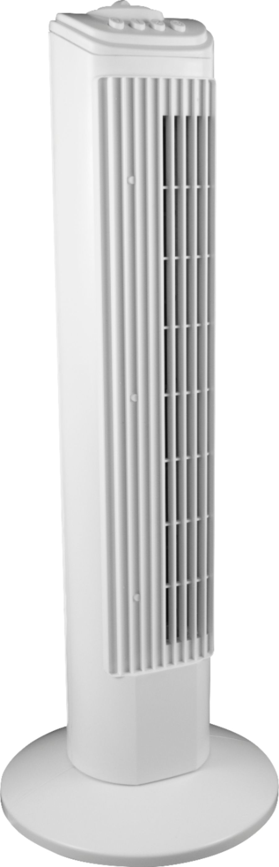 Angle View: Royal Sovereign - 30" Oscillating Slim Tower Fan - White