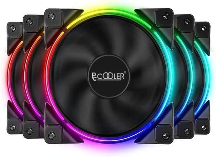 Angle. PCCOOLER - Corona 5-in-1 FRGB Cooling Fans KIT - Black.