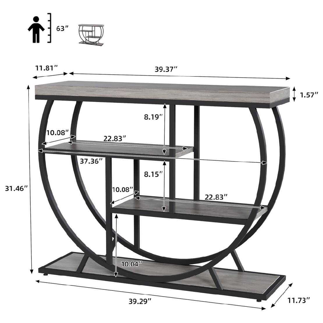63"  
11.81"  
39.37"  
1.57"  
8.19"  
10.08"  
22.83"  
37.36"  
8.15"  
31.46"  
10.08"  
22.83"  
10.04"  
39.29"  
11.73"
