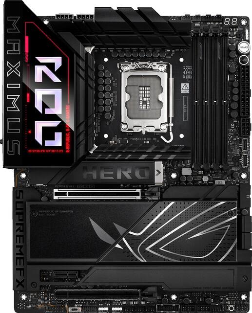 ASUS - ROG MAXIMUS Z890 HERO (Socket LGA 1851) Intel Z890 ATX DDR5 Wi-Fi 7 Motherboard - Black