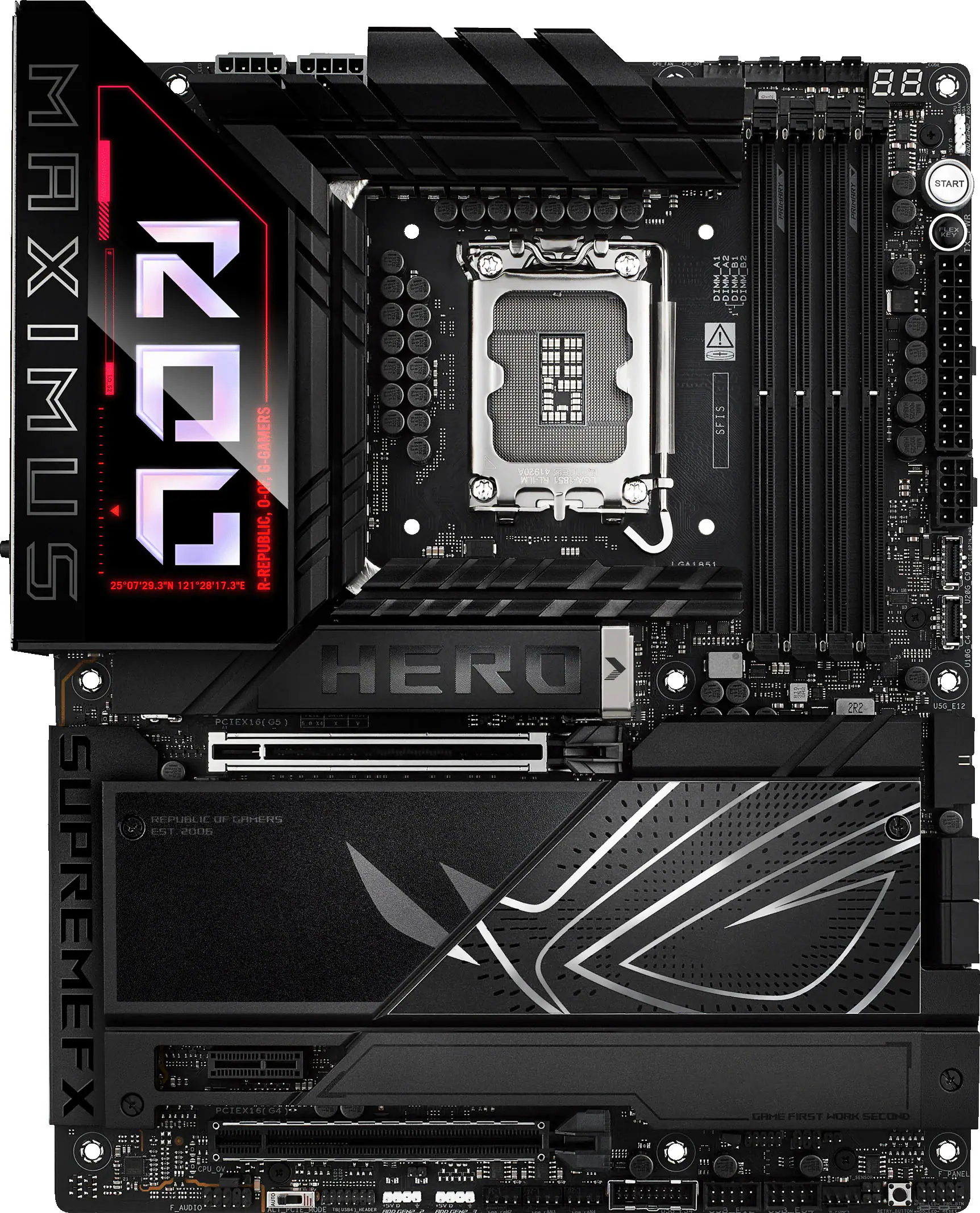 ASUS - ROG MAXIMUS Z890 HERO (Socket LGA 1851) Intel Z890 ATX DDR5 Wi-Fi 7 Motherboard - Black