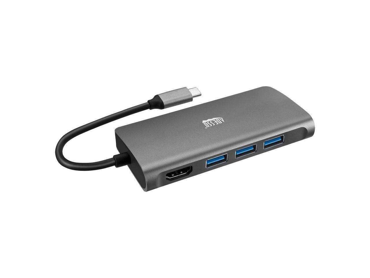 Alt View 4. Adesso - Adesso 8-in-1 USB-C Multi-Port Docking Station TAA Compliant AUH4030 - Unknown.