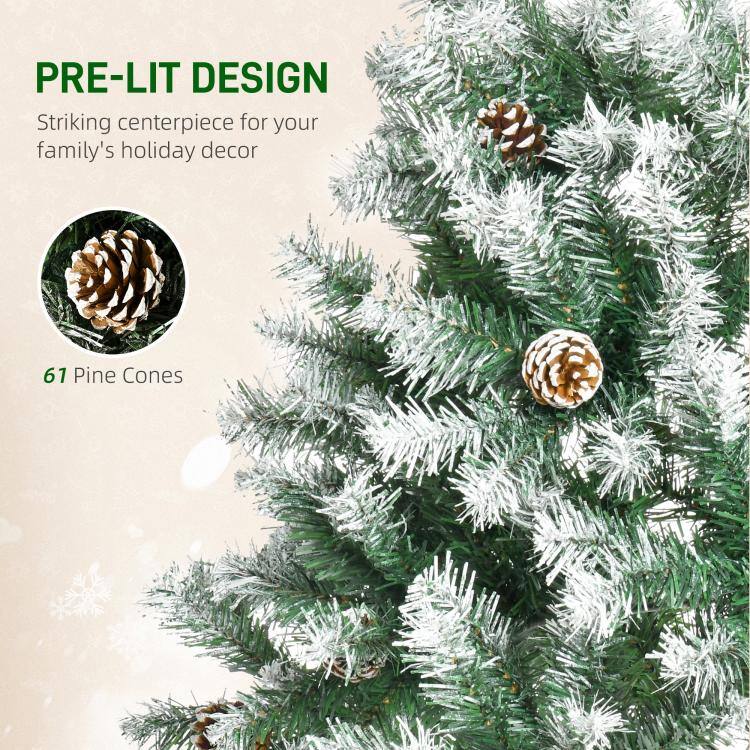 PRE-LIT DESIGN  
Striking centerpiece for your family's holiday decor  
61 Pine Cones