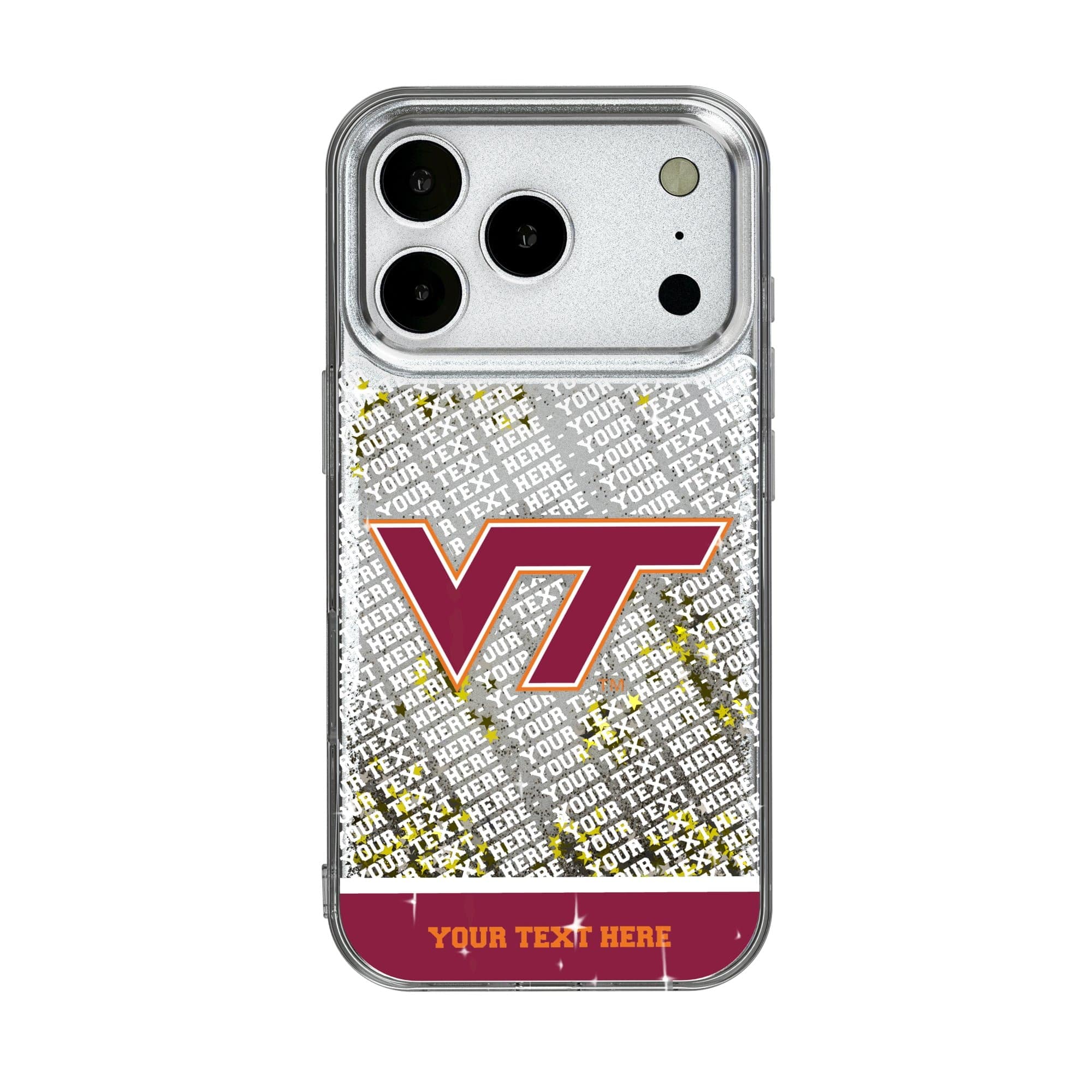Keyscaper - NCAA - Virginia Tech Hokies iPhone Endzone Personalized Glitter Case - 16 Pro Max - Multicolor price history on PriceWatchPro