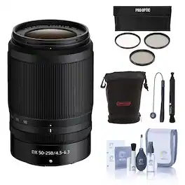 Bundle - Nikon - NIKKOR Z DX 50-250mm f/4.5-6.3 VR Lens with Essentials Kit
