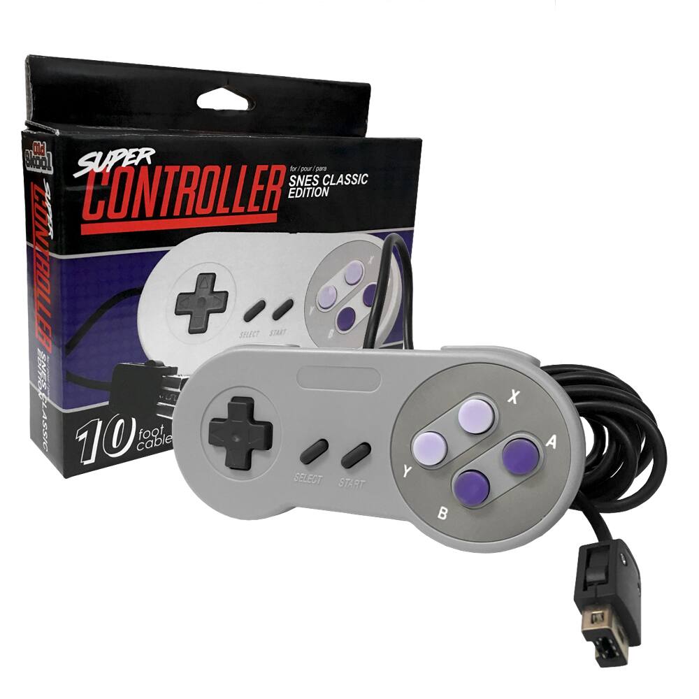 SUPER CONTROLLER for pour para SNES CLASSIC CONTROLLER EDITION 10 foot cable + SELECT START Y B X A
