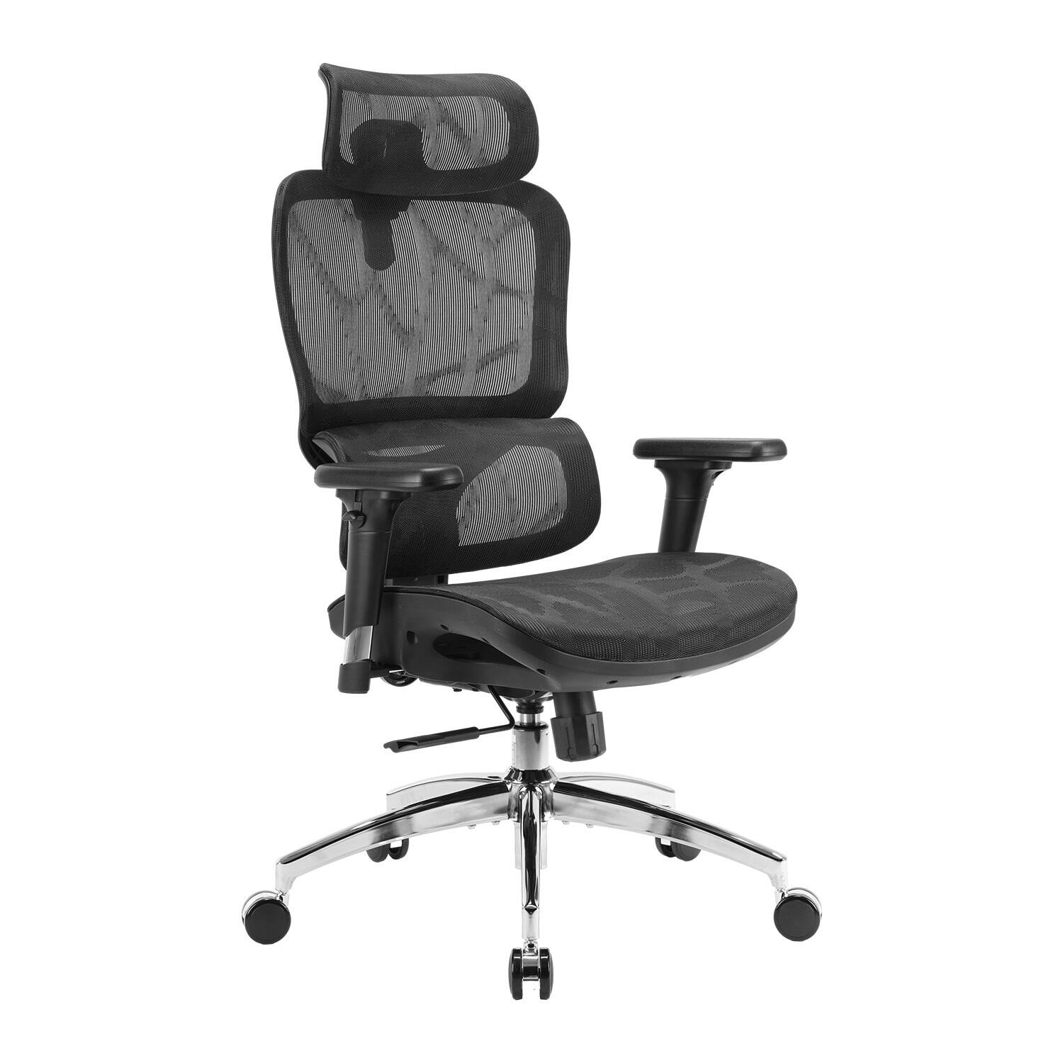 SIHOO - M56B Ergonomic High Back Office Chair, Lumbar Support Desk Chair, Adjustable Headrest - Black
