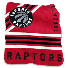 Logo Brands - Toronto Raptors 50'' x 60'' Plush Raschel Throw Blanket - Multicolor