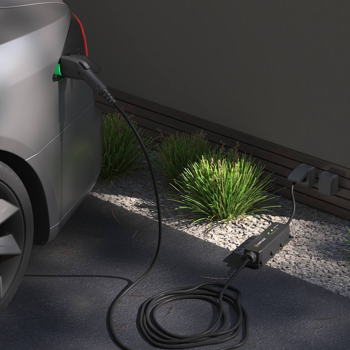 Alt View 1. Enphase - Enphase Mobile EV Charger, 12 A, Safety Certified, Indoor/Outdoor, 25ft Rugged Cable, 120V, NEMA 5-15 Plug.