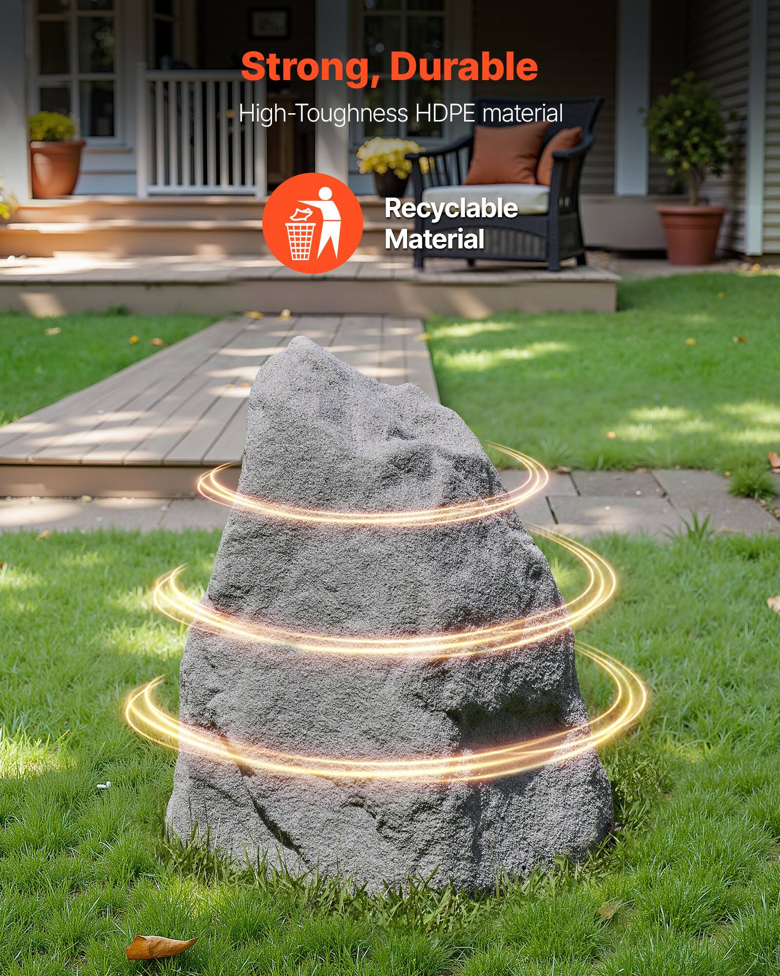 Strong, Durable  
High-Toughness HDPE material  
Recyclable Material