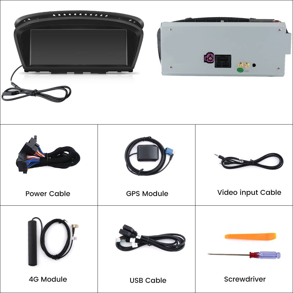- Roll
- Power Cable
- GPS Module
- Video input Cable
- 4G Module
- USB Cable
- Screwdriver