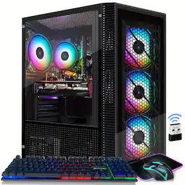STGAubron - Gaming Desktop PC, Intel Core i5-9400F up to 4.1GHz, 16G RAM, 1T SSD, Radeon RX 580 16G GDDR5, W11H64 - 0