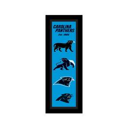 Sporticulture - Carolina Panthers 8" x 26" Heritage Framed Wall Art - Multicolor