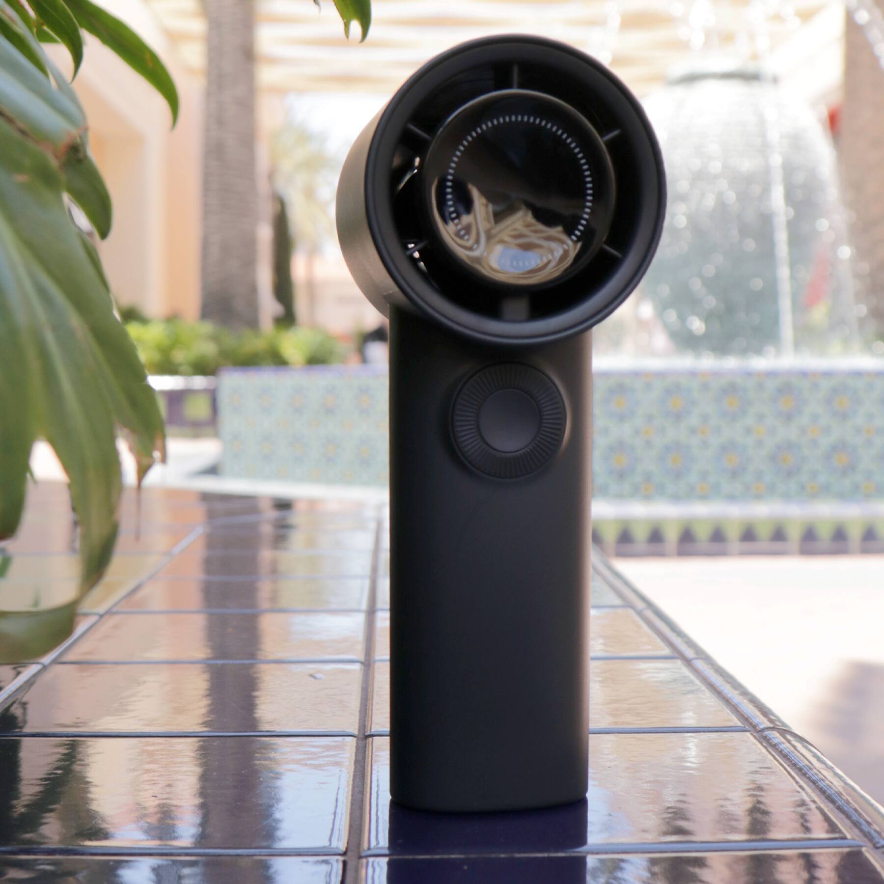 Back. Aluratek - Aluratek Vortex Go Handheld Rechargeable Fan ADF01F - Black.