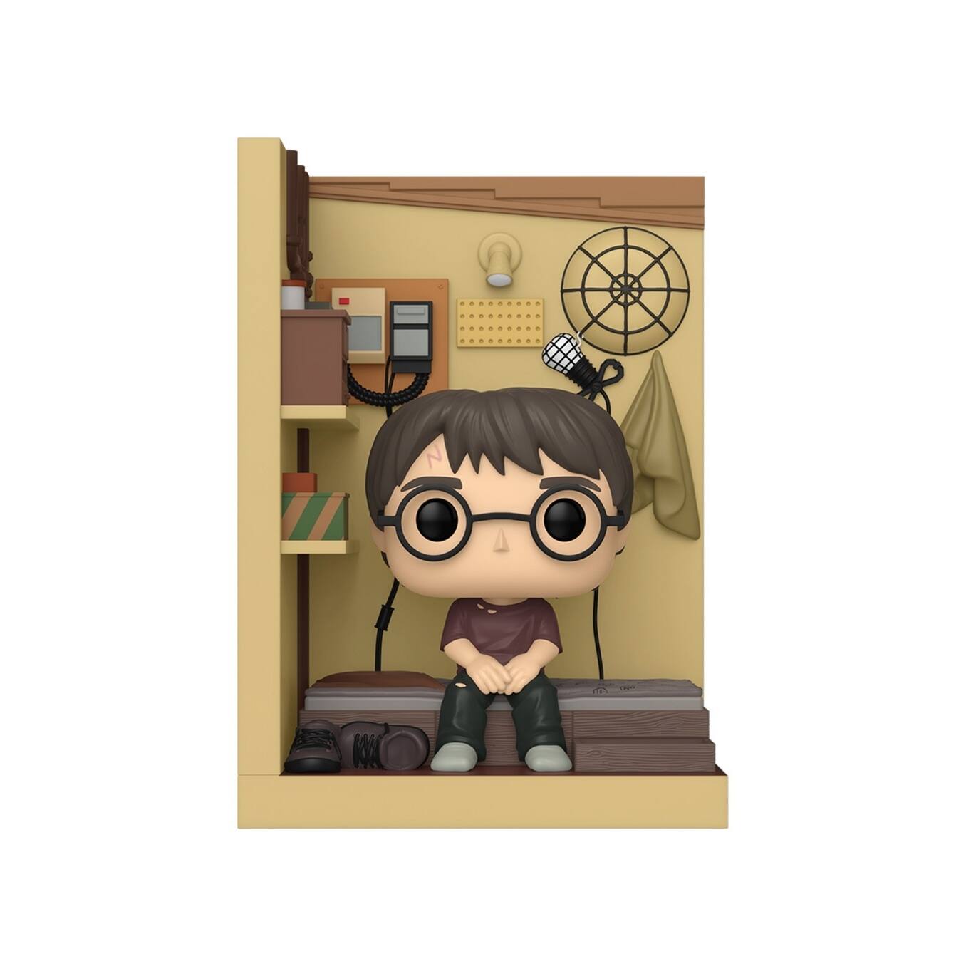Left. Funko - Funko POP! Nooks: Harry Potter- Harry Potter in Cupboard   - COLLECTIBLES - Multicolor.