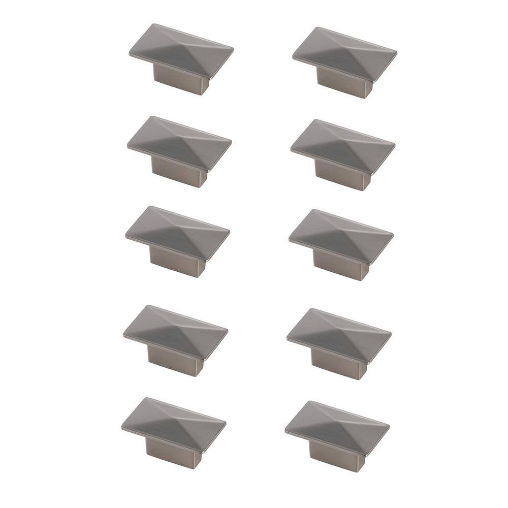 Alt View 1. Elegant Decor - Perry 2" Brushed Nickel Rectangle Knob Multipack (Set of 10) - Brushed Nickel.