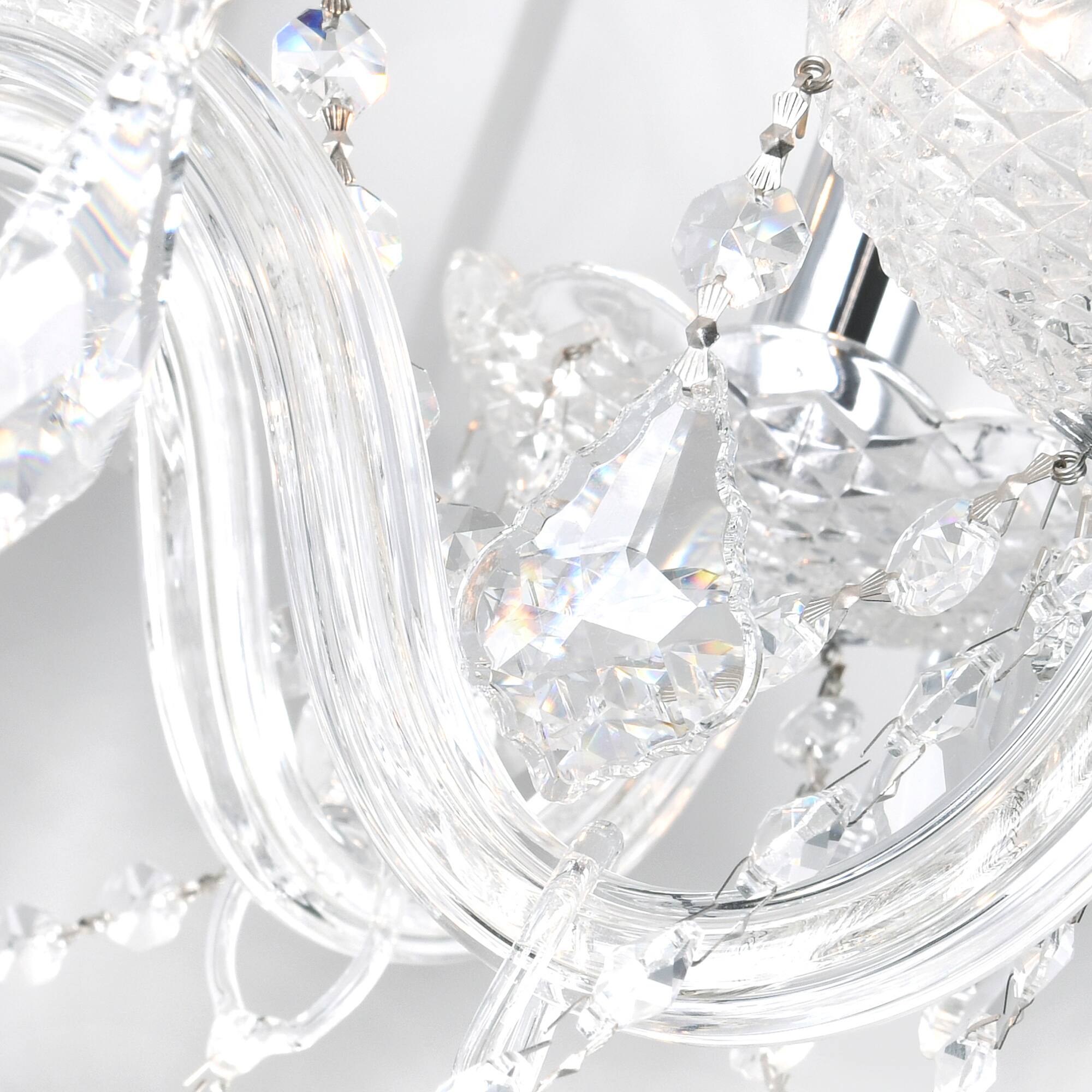 Alt View 3. CWI Lighting - Princeton 6 Light Down Chandelier With Chrome Finish - Chrome.