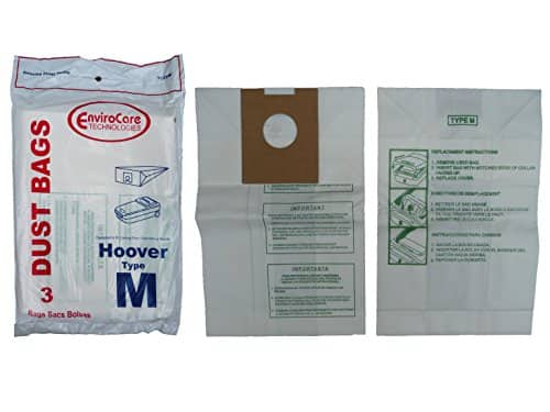 EnviroCare - 3 Hoover Type M Dimension Canister Vacuum Cleaner Bags by