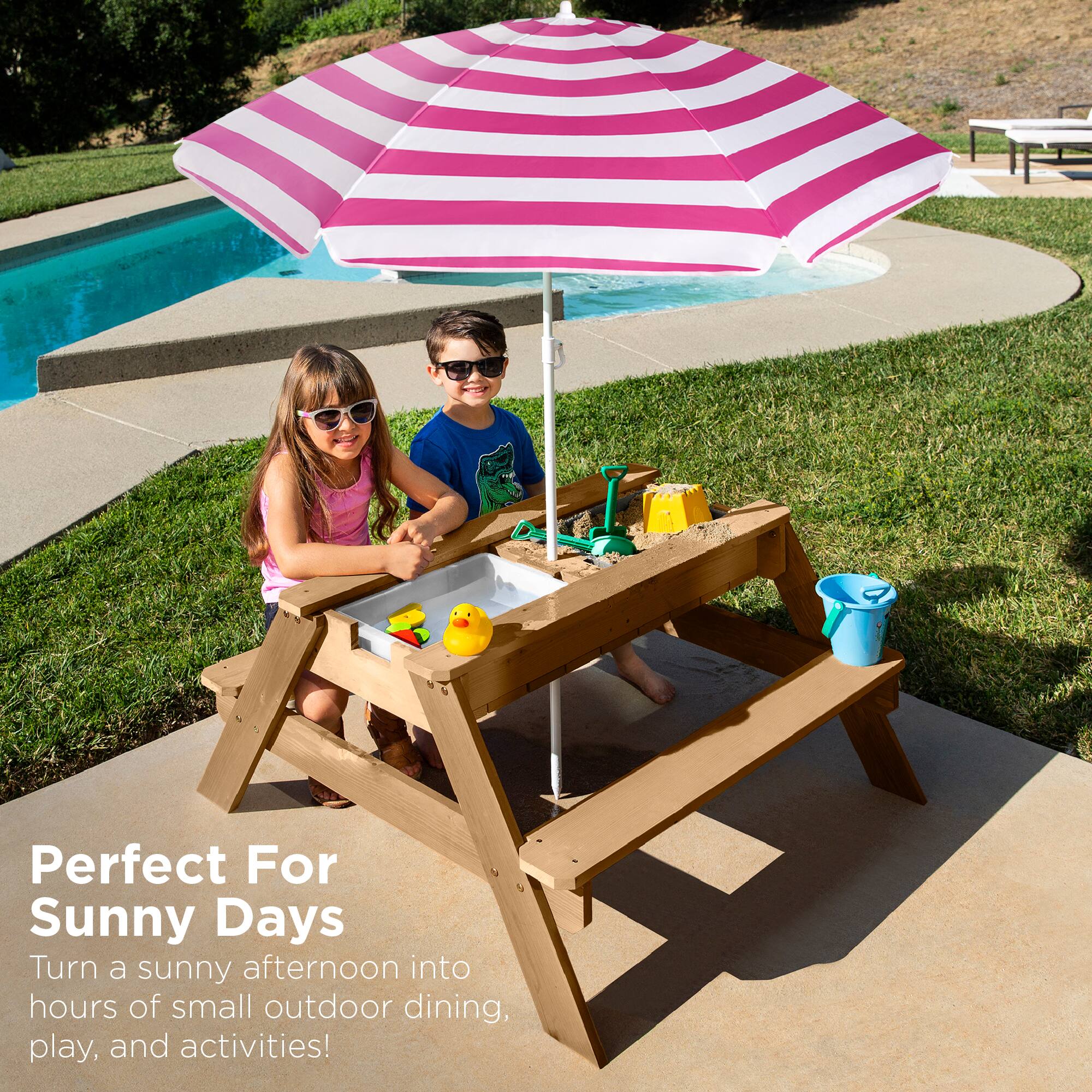 Perfect For Sunny Days

Turn a sunny afternoon into hours of small outdoor dining, play, and activities!