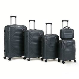 Oumilen - 5 Piece Luggage Set – 14" + 20" + 24" + 28" + 32" Hardshell Suitcases, Spinner Wheels with TSA Lock - Gray
