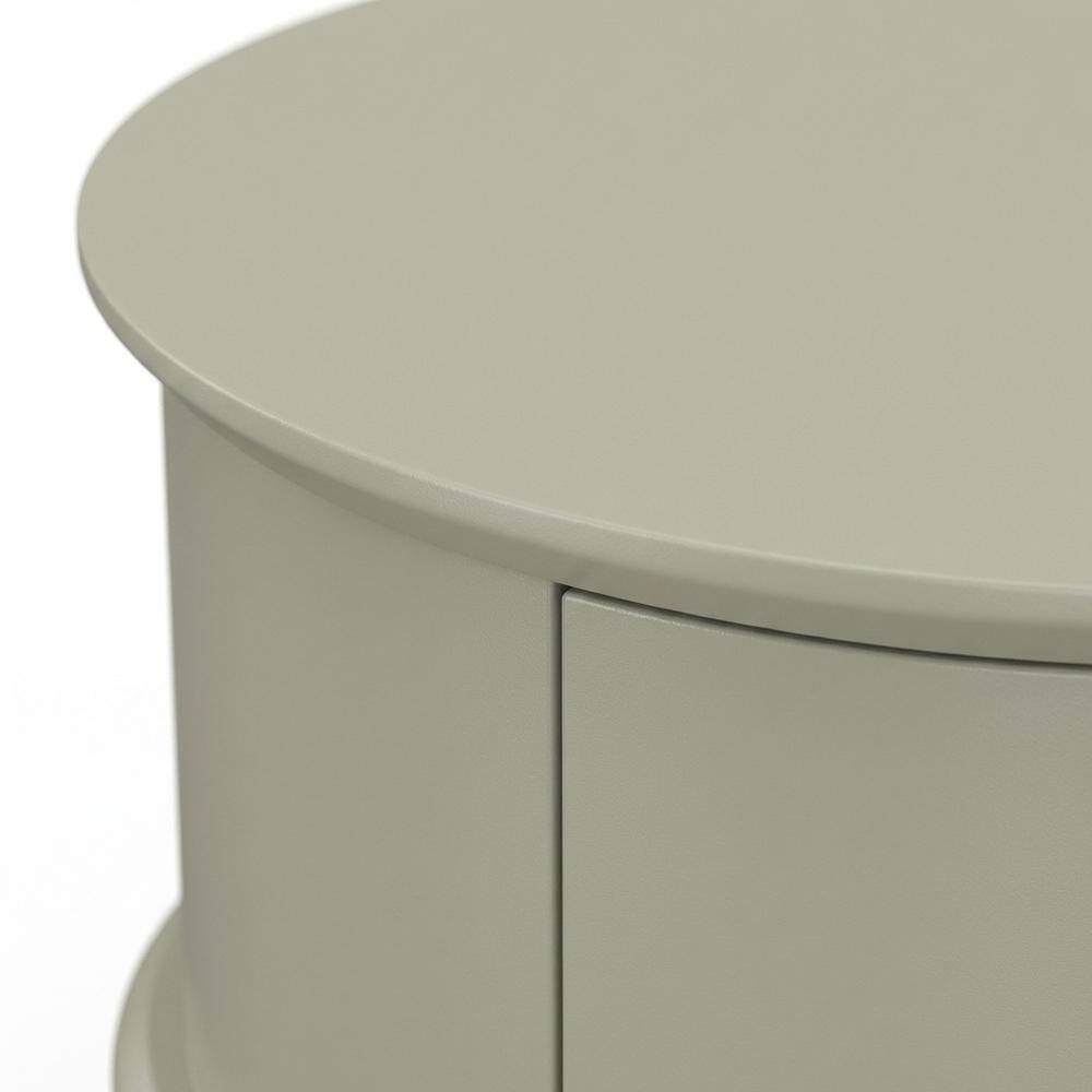 Back. FurniFact - Urban Gray Nightstand with Modern Design and Simple Storage - Brown.